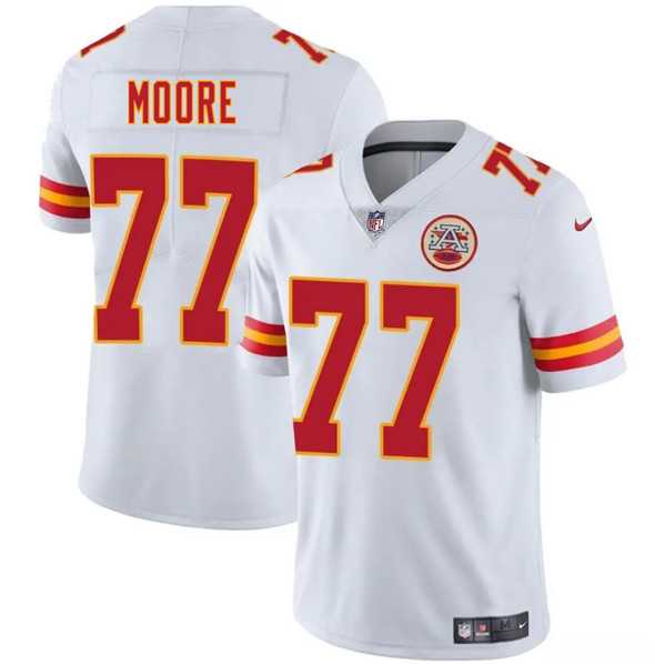 Men & Women & Youth Kansas City Chiefs #77 Jaylon Moore White 2025 Vapor Untouchable Limited Stitched Jersey